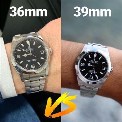 rolex explorer 36 vs 39 mm|Rolex explorer 36mm two tone.